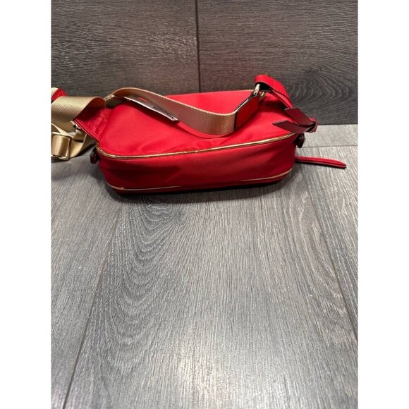 Michael Kors Signature Red Bumbag Gold Hardware Nylon Fannypack Belt Bag - Picture 9 of 14